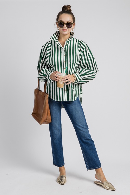 Donna Stripe Shirt, Hunter Green - 4K7A0459.jpg