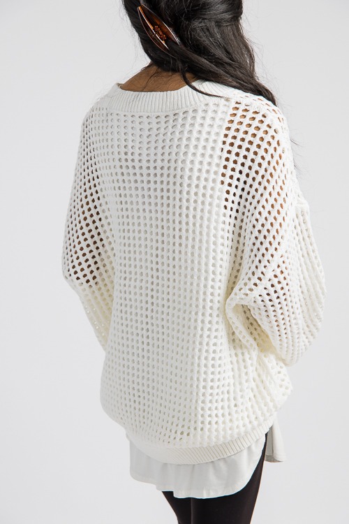 Solid Open Weave Sweater, White - 4K7A0594.jpg