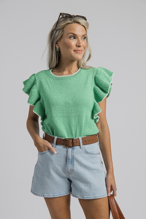 Tasha Flutter Sweater, Green