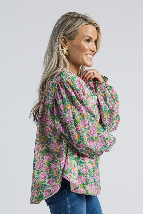 Kinsley Floral Top, Green/Pink - 4K7A0669.jpg