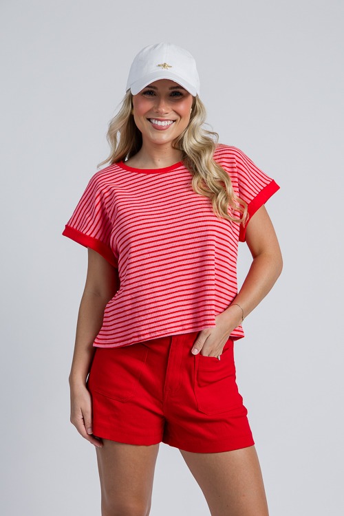 Cuffed Stripe Tee, Pink - 4K7A0739.jpg