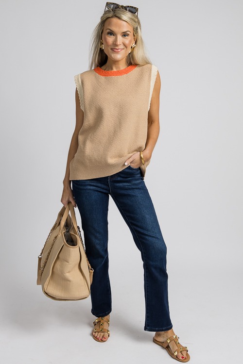 Colorblock SL Sweater, Taupe Multi