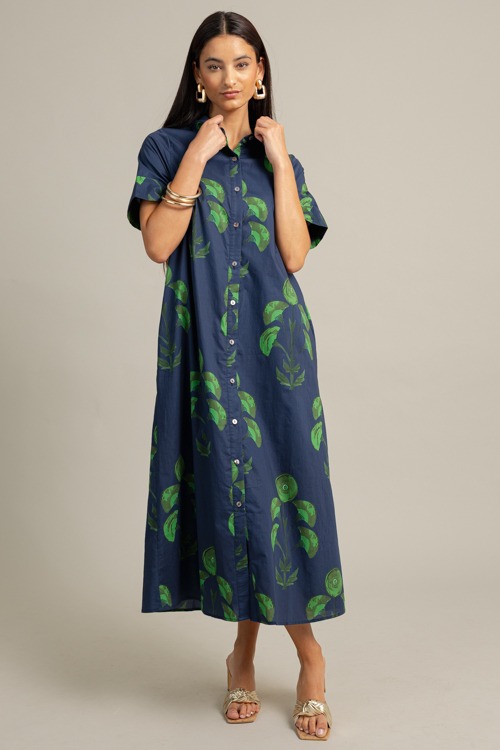Mallory Floral Maxi, Navy