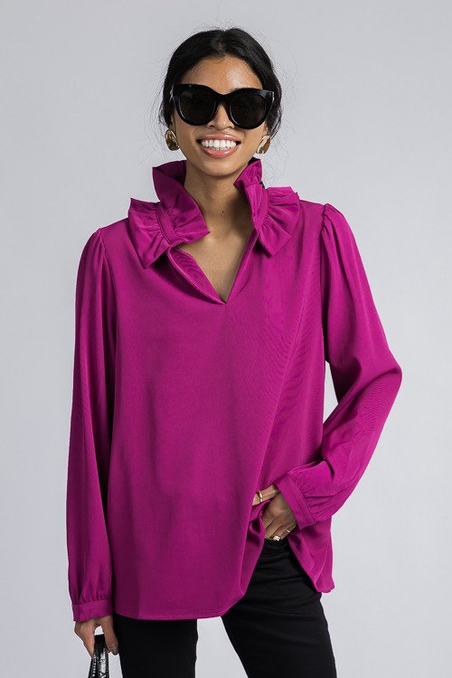 Faith Ruffle Blouse, Orchid