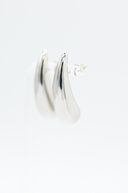 Thin Teardrop Earrings, Silver