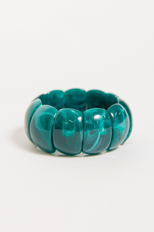 Acrylic Stretch Bracelet, Teal - 4K7A0976.jpg
