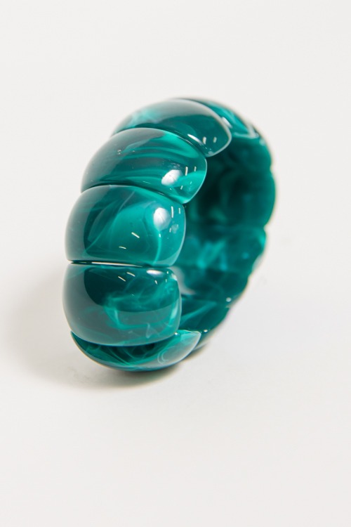 Acrylic Stretch Bracelet, Teal - 4K7A0983.jpg