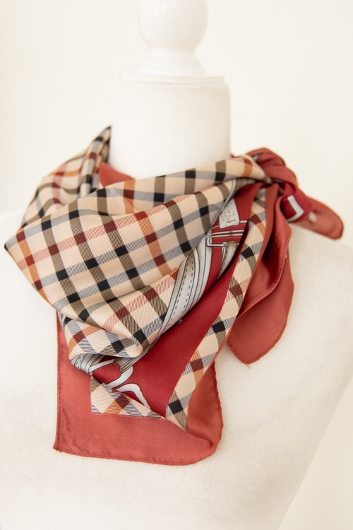 Plaid Print Scarf, Burgundy - 4K7A0984.jpg