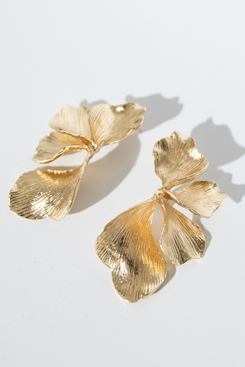 Petal Statement Earring, Gold