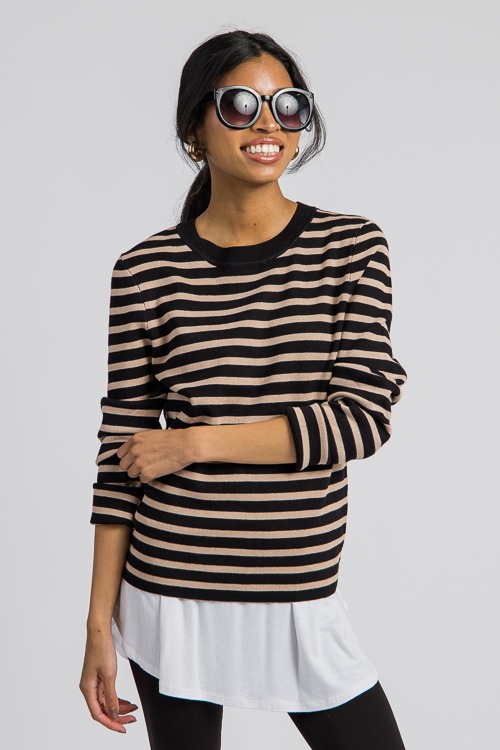 Classic Fit Stripe Sweater, Moc - 4K7A1008.jpg