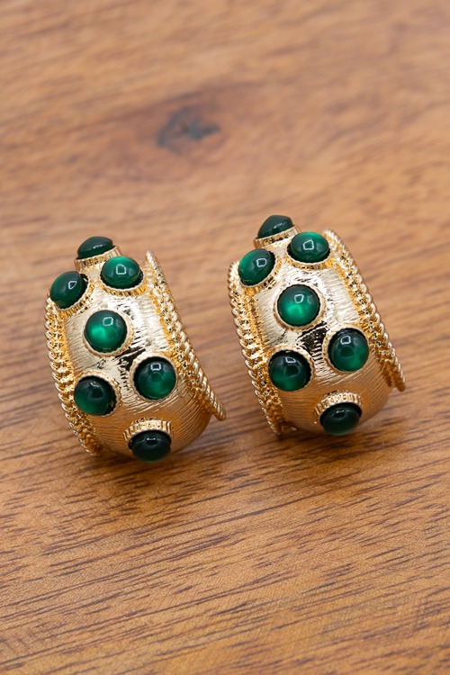 Dotted Bold Hoops, Green - 4K7A1123.jpg