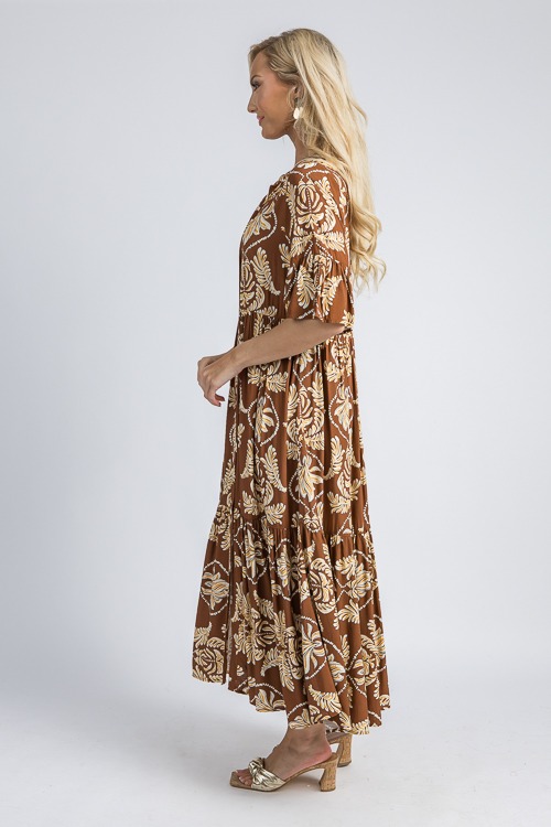 Rhodes Leaf Print Maxi, Coffee - 4K7A1193- (5).jpg