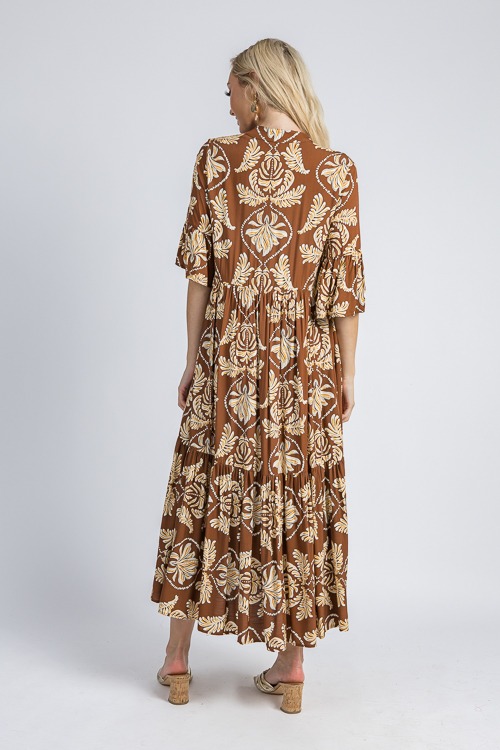 Rhodes Leaf Print Maxi, Coffee - 4K7A1193- (6).jpg