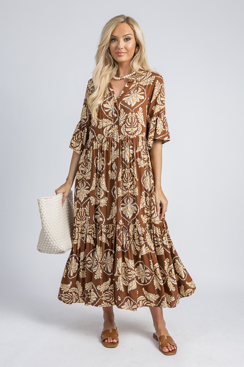 Rhodes Leaf Print Maxi, Coffee - 4K7A1193- (9)h.jpg