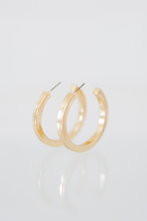 Right Angle Gold Hoop