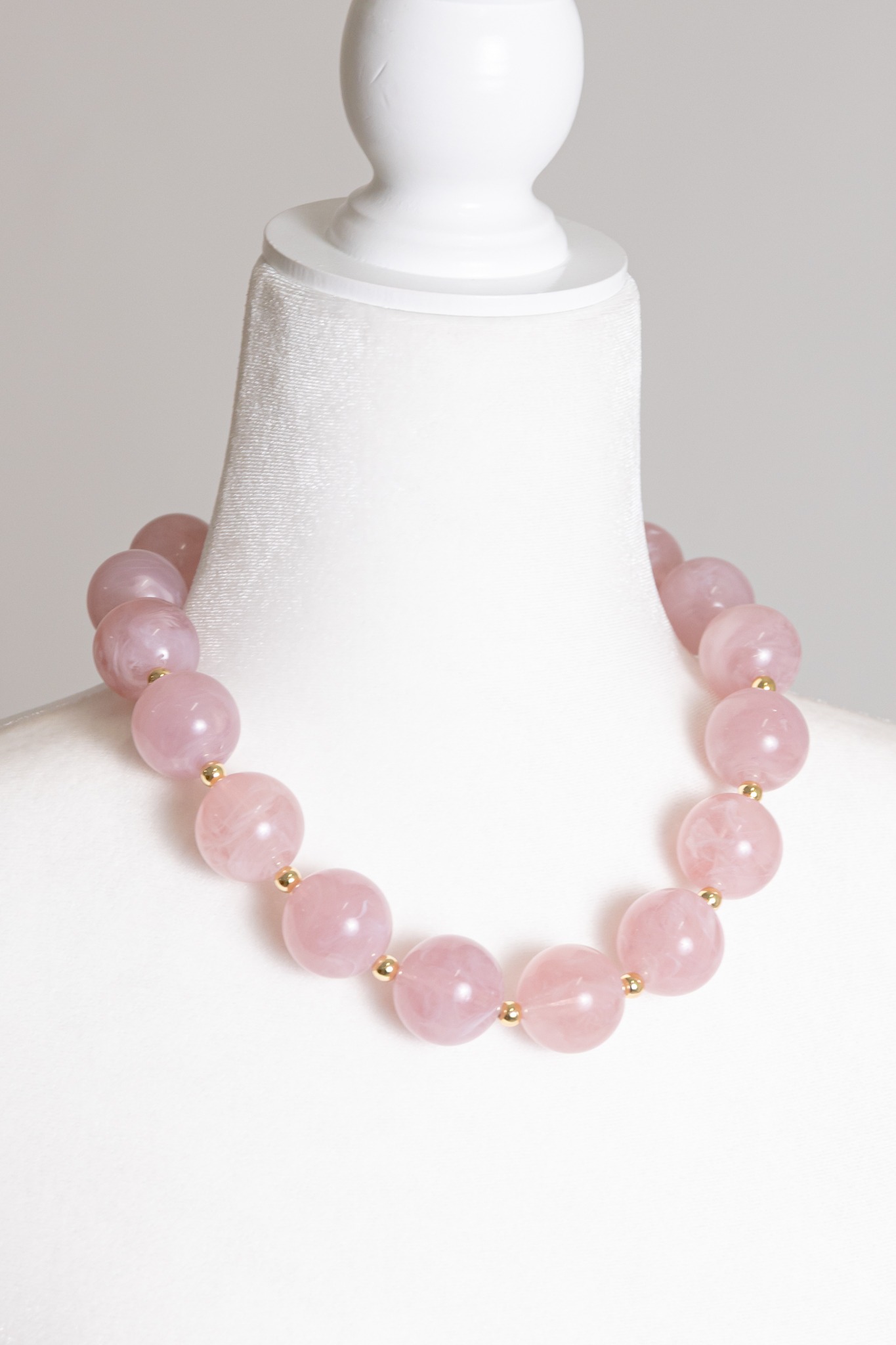 Acrylic Bead Necklace, Lt Pink - 4K7A1312.jpg