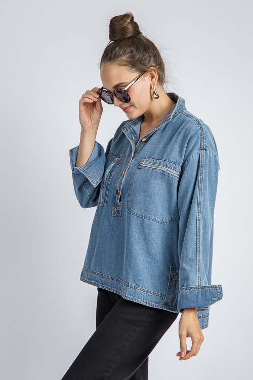 Half Button Denim Shirt - 4K7A1321- (9)h.jpg