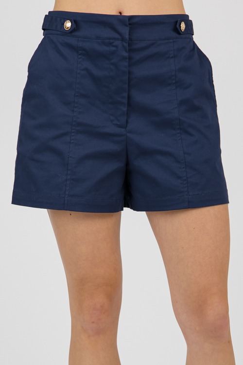 Button Detail Chino Shorts, Navy - 4K7A1335.jpg