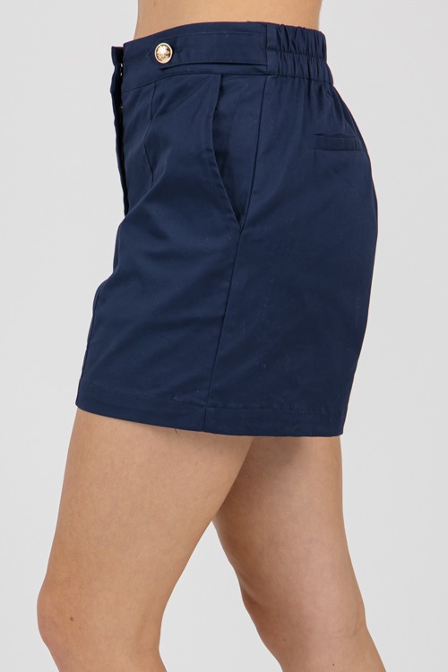 Button Detail Chino Shorts, Navy - 4K7A1342.jpg