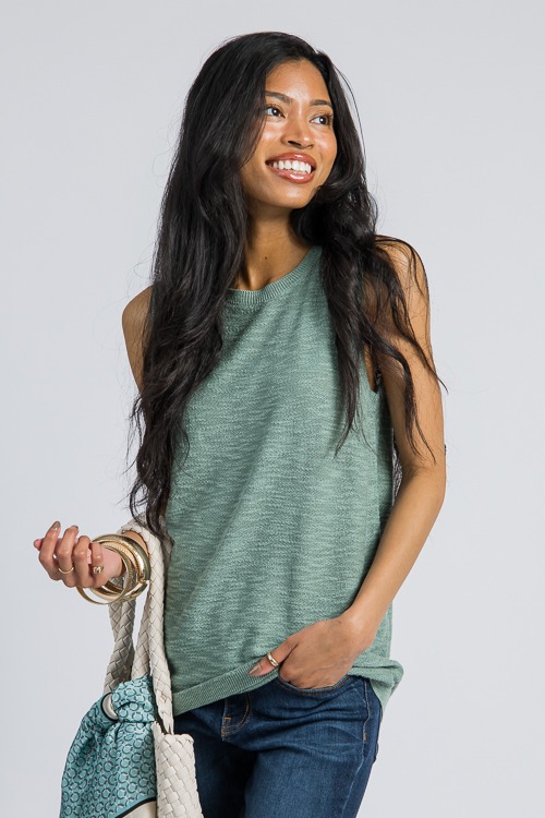 Belinda Sweater Tank, Jade