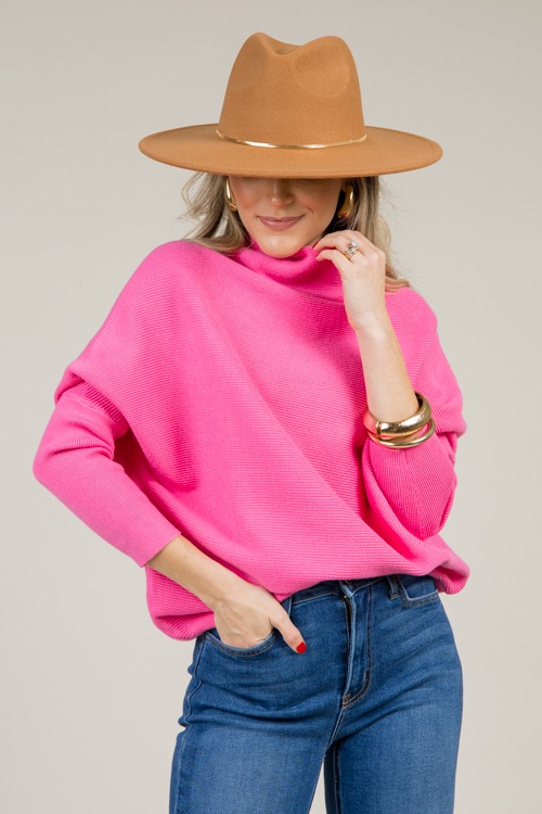 Dolman Mock Sweater, Hot Pink - 4K7A1391.jpg