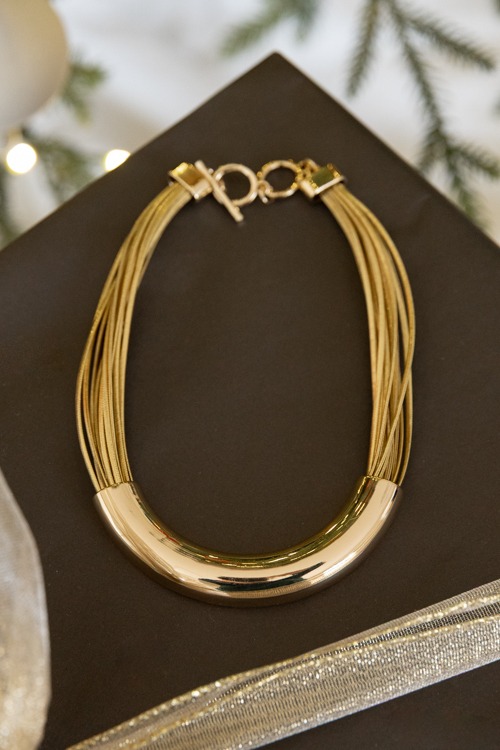 Curved Layered Necklace, Gold - 4K7A1467.jpg