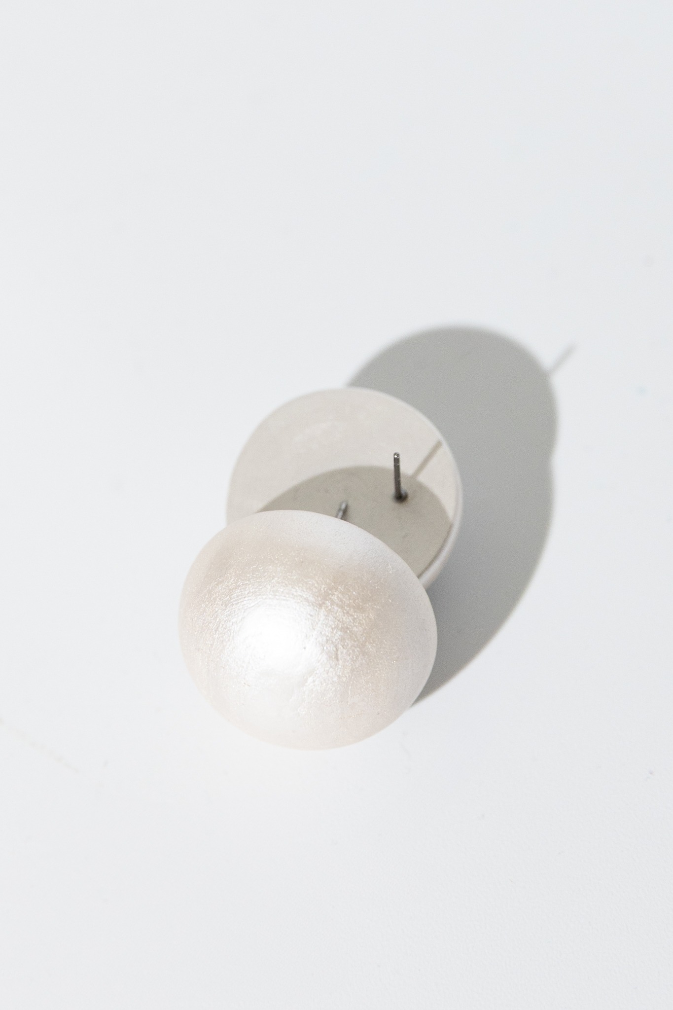 Dome Wood Earrings, Cream - 4K7A1494.jpg