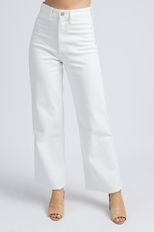 Moxie Wide Leg Jeans, White