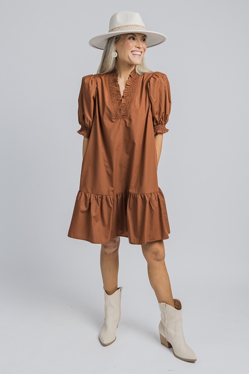 Ruffle Smock Trim Dress, Carame - 4K7A1568.jpg