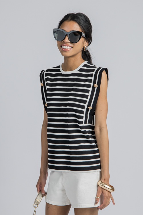 Button Detail Stripe Top, Blk/W - 4K7A1580- (6).jpg