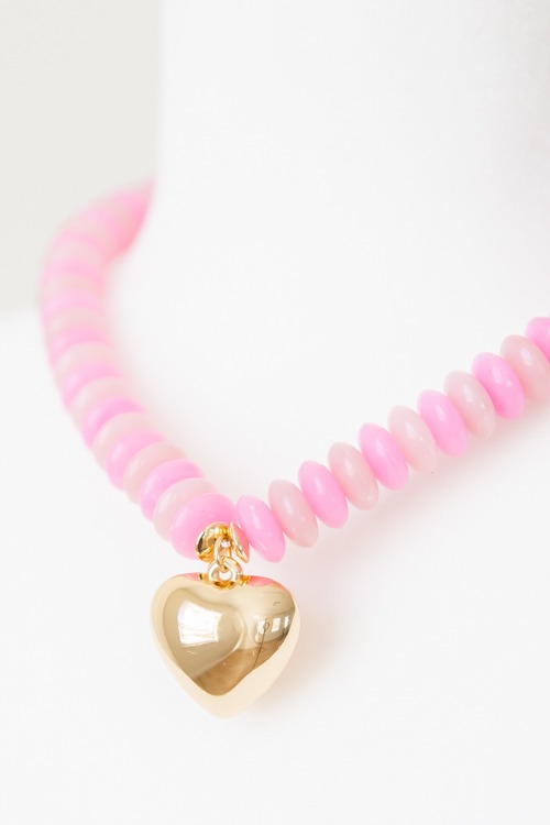 Beaded Heart Necklace, Pink - 4K7A1652.jpg