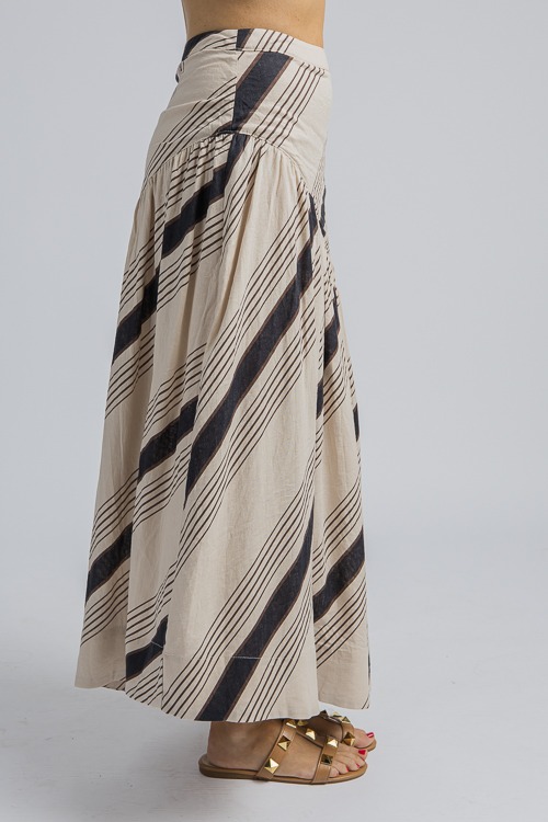 Linen Stripe Maxi Skirt, Taupe - 4K7A1735- (12).jpg