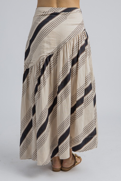 Linen Stripe Maxi Skirt, Taupe - 4K7A1735- (13).jpg