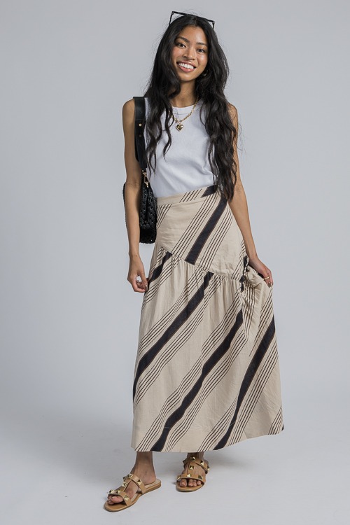 Linen Stripe Maxi Skirt, Taupe - 4K7A1747.jpg