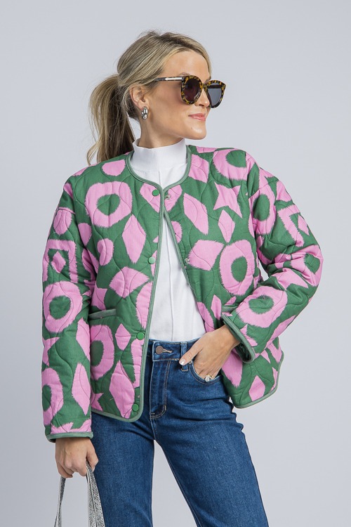 Quilted Print Jacket, Green - 4K7A1773p.jpg