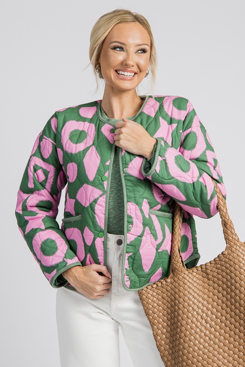 Quilted Print Jacket, Green - 4K7A1792- (2).jpg