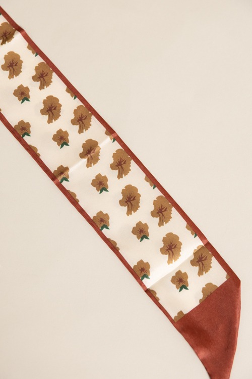 Narrow Silky Scarf, Floral - 4K7A1876.jpg