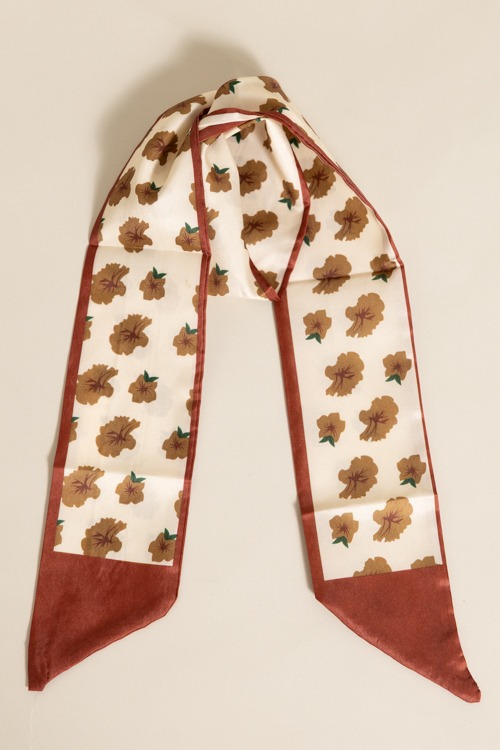 Narrow Silky Scarf, Floral - 4K7A1878.jpg