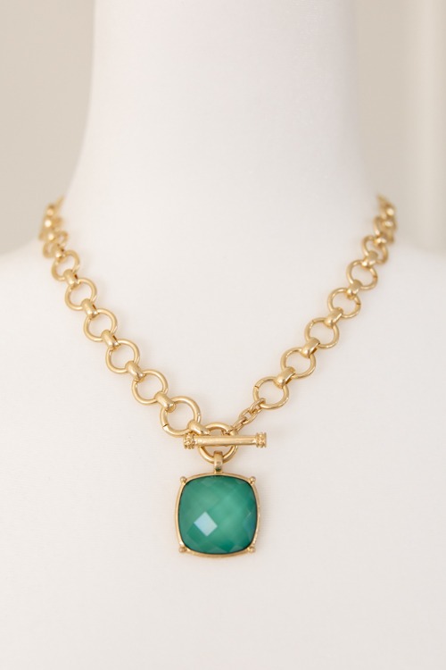 Gemma Stone Necklace, Lt. Green - 4K7A2042.jpg