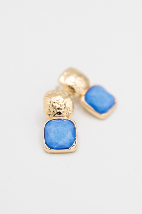 Gemma Stone Earring, Blue