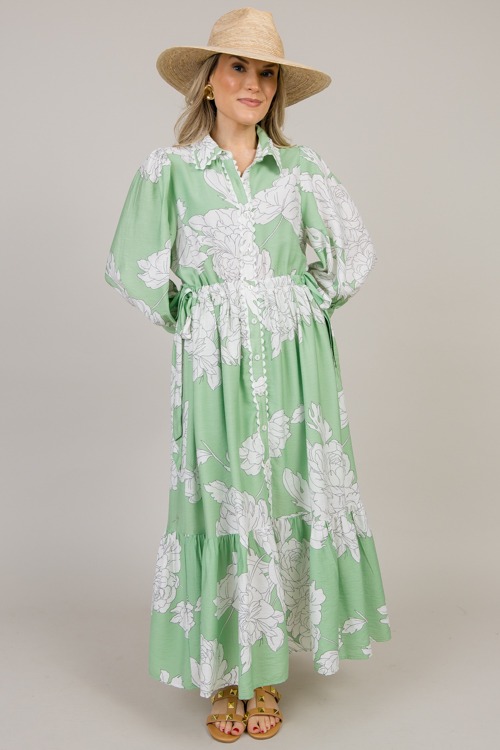 Double Tie Floral Midi, Green - 4K7A2098.jpg