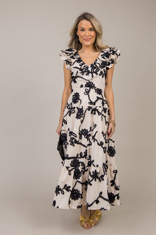 Begin Again Floral Midi, Natural