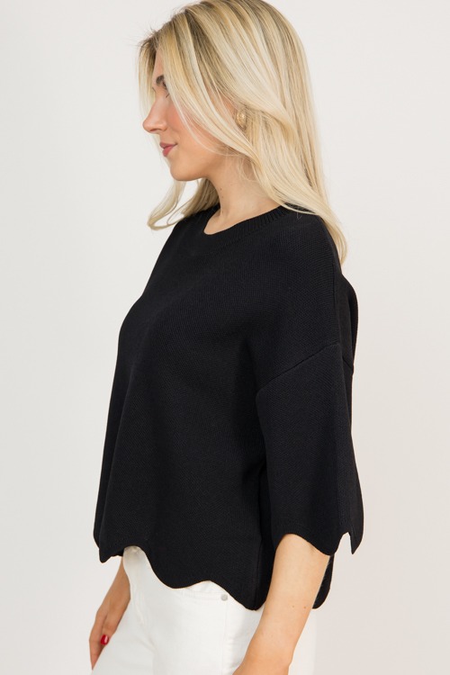 Scallop Hem Knit Sweater, Black - 4K7A2215.jpg