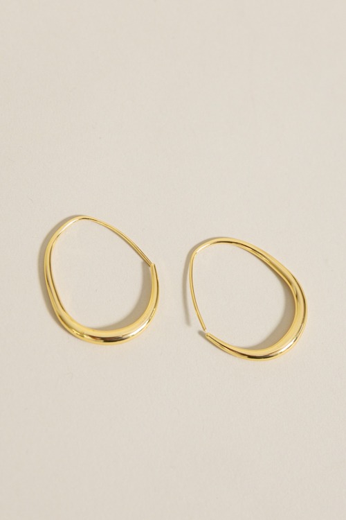 Teardrop Hoop Earring, Gold - 4K7A2217.jpg
