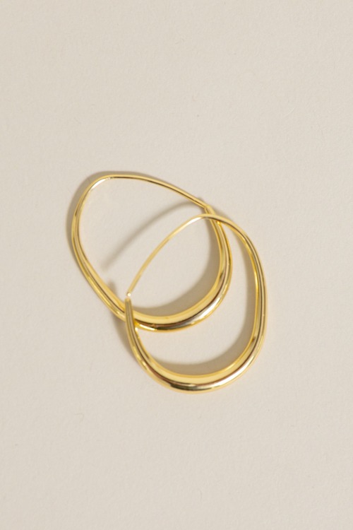 Teardrop Hoop Earring, Gold