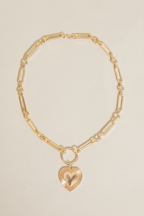 Be Mine Heart Necklace, Gold