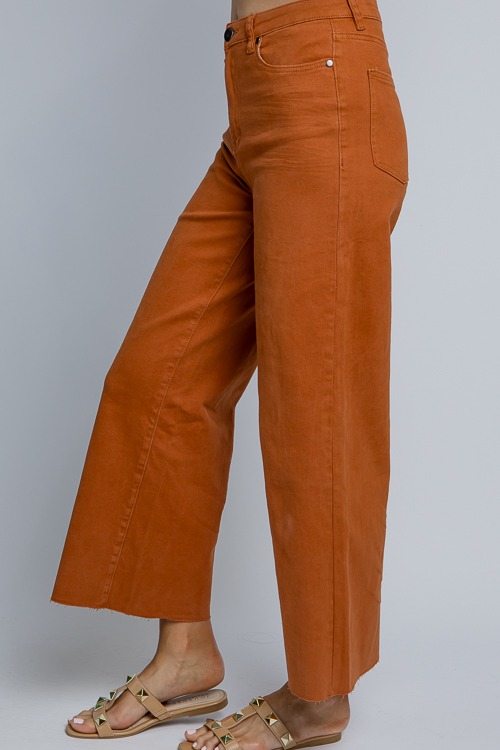 Raw Hem Wide Leg Pants, Brick - 4K7A2222.jpg