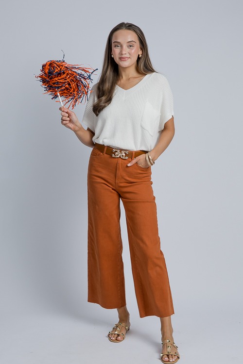 Raw Hem Wide Leg Pants, Brick - 4K7A2225.jpg