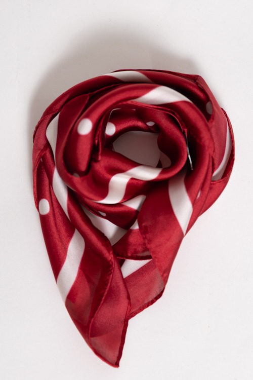 Cindy Polka Dot Scarf, Burgundy - 4K7A2593.jpg