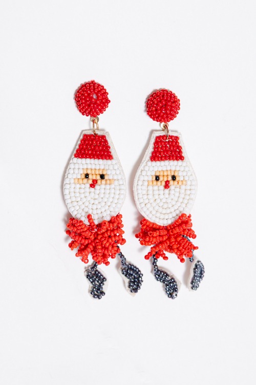 Santa Beaded Earring, Red - 4K7A2622.jpg